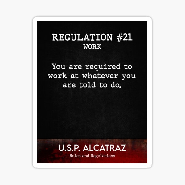 Item preview, Alcatraz Rules and Regulations #21 designed and sold by csaron92.