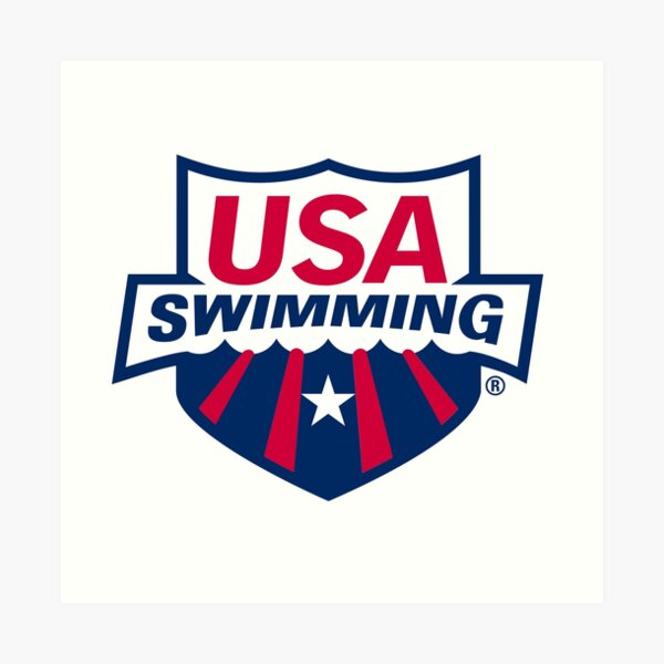 Swimming Team Usa Logo Art Print For Sale By Usalogo Redbubble