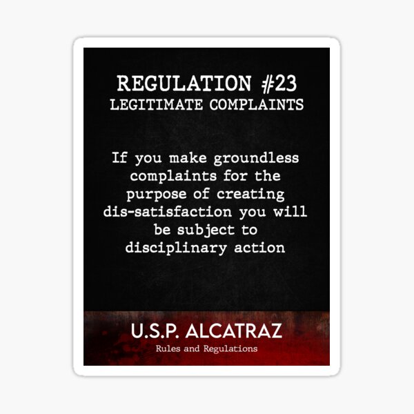Item preview, Alcatraz Rules and Regulations #23 designed and sold by csaron92.