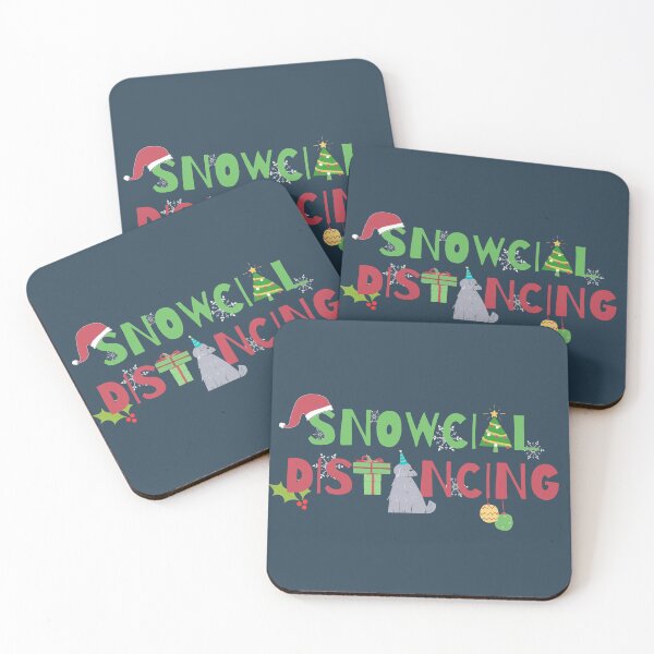 Item preview, Snowcial Distancing Funny & Cute Blue designed and sold by fantasticpud.