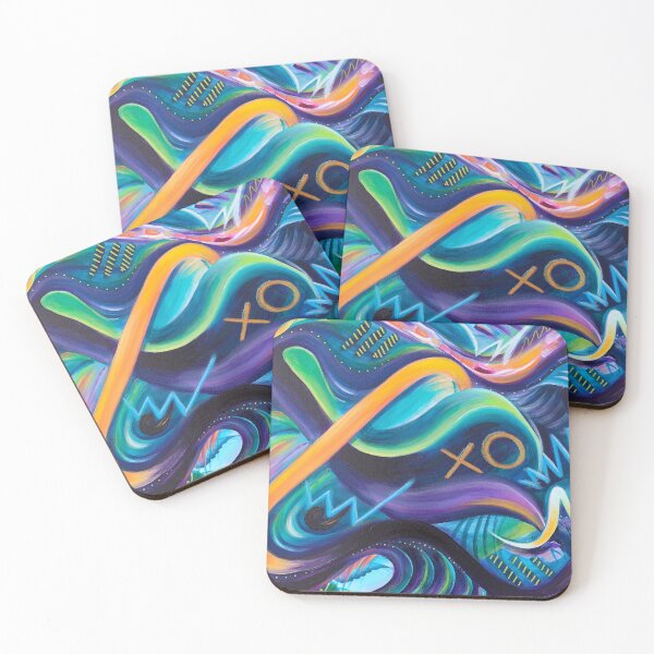 Item preview, XO - Colorful Abstract contemporary Painting by Linda Sholberg designed and sold by Linda Sholberg.