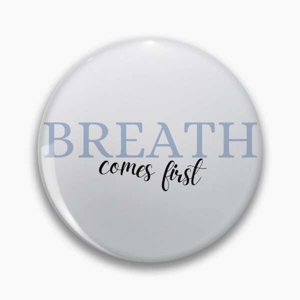 Item preview, Breath comes first typography in blue and black color designed and sold by Abbara.