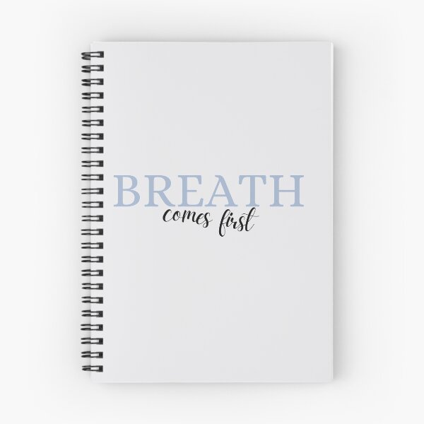 Item preview, Breath comes first typography in blue and black color designed and sold by Abbara.