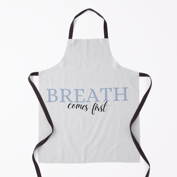 Item preview, Breath comes first typography in blue and black color designed and sold by Abbara.
