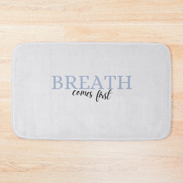 Item preview, Breath comes first typography in blue and black color designed and sold by Abbara.