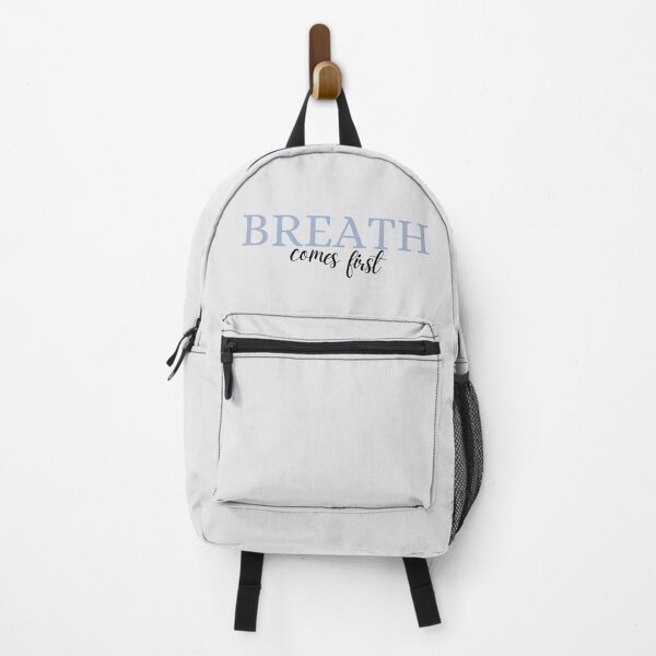 Item preview, Breath comes first typography in blue and black color designed and sold by Abbara.