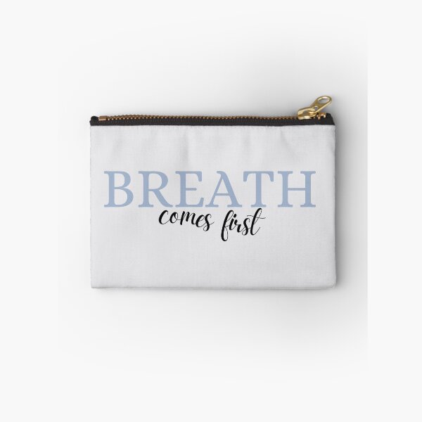 Item preview, Breath comes first typography in blue and black color designed and sold by Abbara.