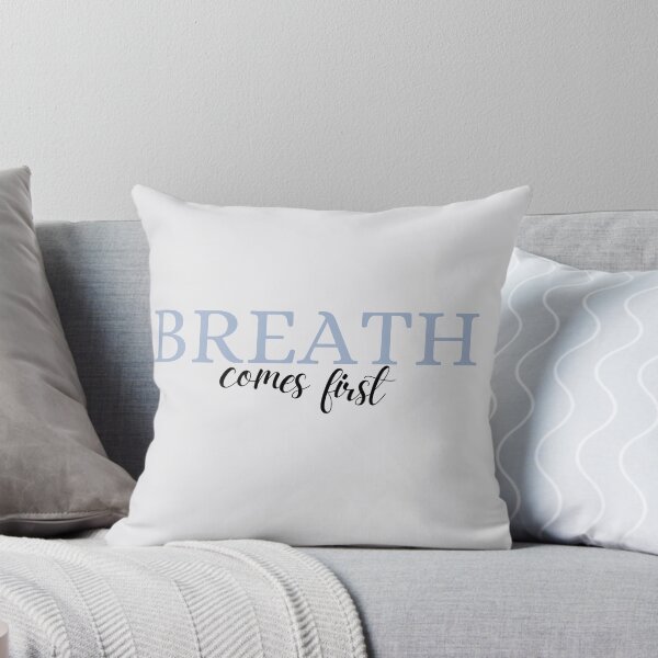 Item preview, Breath comes first typography in blue and black color designed and sold by Abbara.