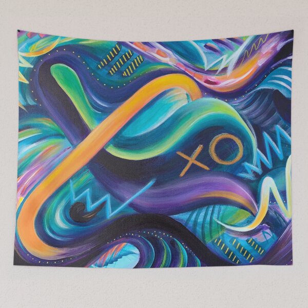 Item preview, XO - Colorful Abstract contemporary Painting by Linda Sholberg designed and sold by Linda Sholberg.