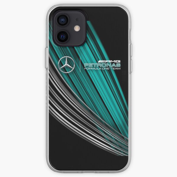 Cyan Gray Vortex Mercedes AMG Petronas F1 iPhone Soft Case