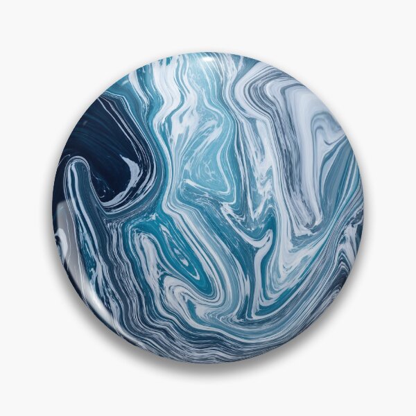 Item preview, Abstract Colorful ocean liquid marbling art - light blue expression designed and sold by Butterfly-Dream.