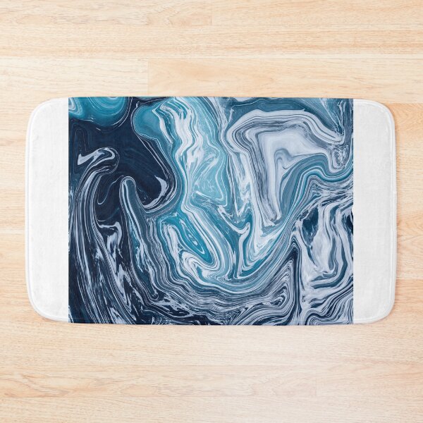 Item preview, Abstract Colorful ocean liquid marbling art - light blue expression designed and sold by Butterfly-Dream.