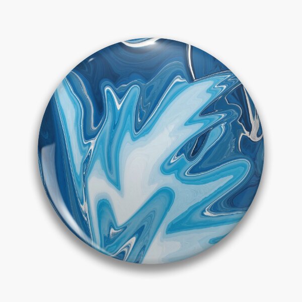 Item preview, Abstract Colorful ocean liquid marbling art - light blue expression designed and sold by Butterfly-Dream.