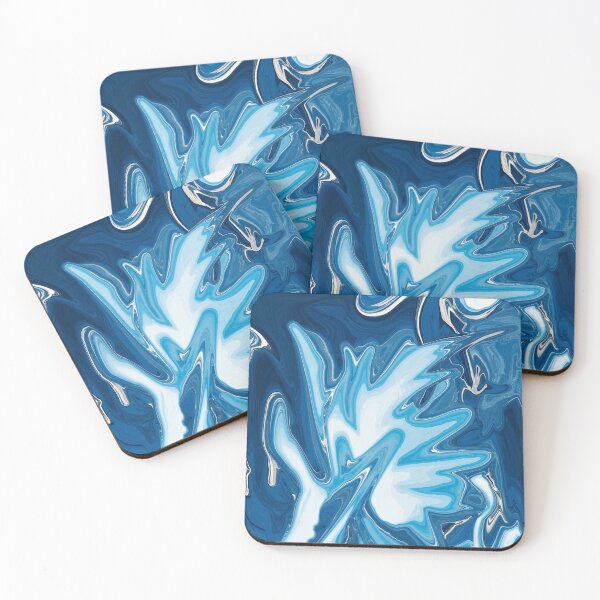 Item preview, Abstract Colorful ocean liquid marbling art - light blue expression designed and sold by Butterfly-Dream.