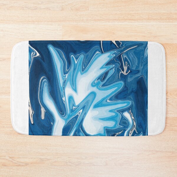 Item preview, Abstract Colorful ocean liquid marbling art - light blue expression designed and sold by Butterfly-Dream.