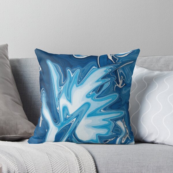 Item preview, Abstract Colorful ocean liquid marbling art - light blue expression designed and sold by Butterfly-Dream.