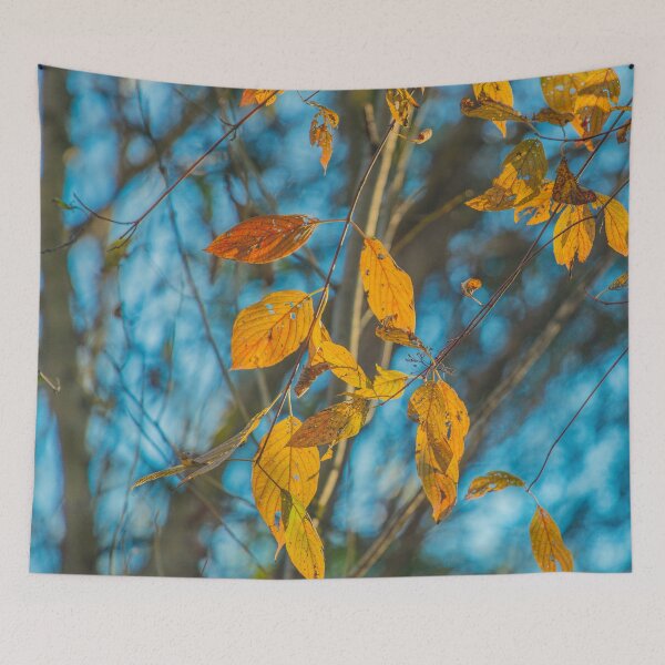 Item preview, Bright Orange leaves against the blue sky. designed and sold by Li Kovacs.