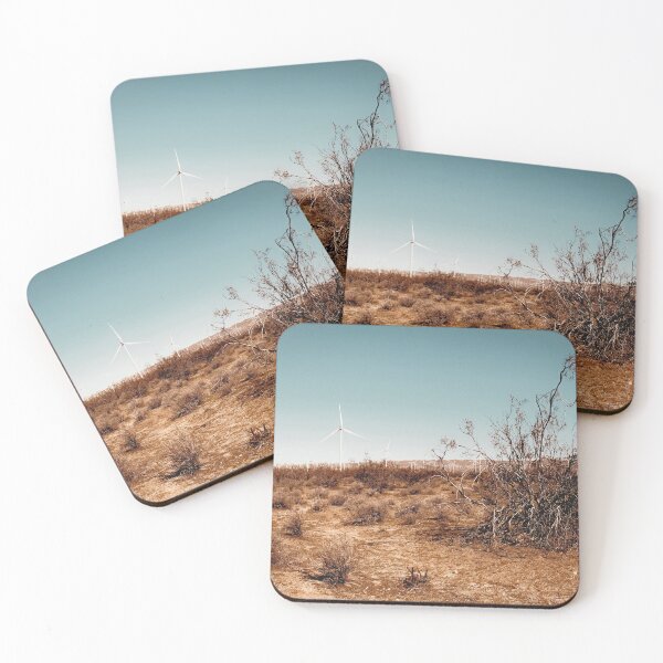 Item preview, Desert and wind turbine with blue sky at Kern County California USA designed and sold by Mrvell.