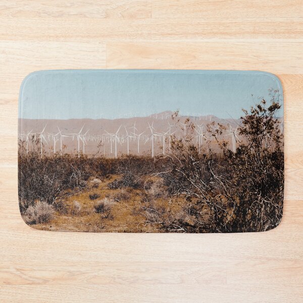 Item preview, Desert and wind turbine with mountain background at Kern County California USA designed and sold by Mrvell.