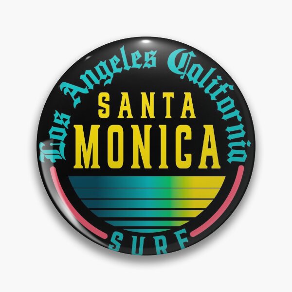 Item preview, Santa Monica sign or stamp on white background, vector illustration designed and sold by kamui7mx.