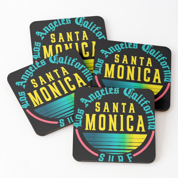 Item preview, Santa Monica sign or stamp on white background, vector illustration designed and sold by kamui7mx.