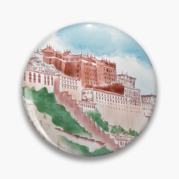 Item preview, Watercolor Illustration of majestic Potala Palace located in Lhasa, Tibet, China designed and sold by iswenyi.