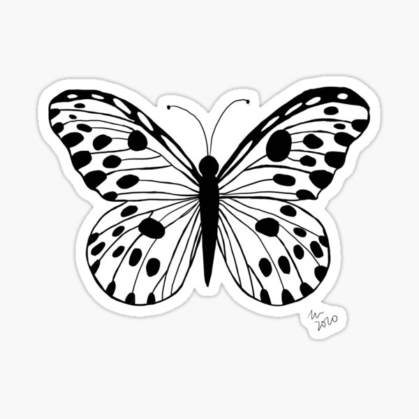 Item preview, Minimalistic black and white butterfly.  designed and sold by Florcitasart.