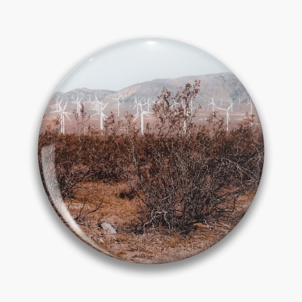 Item preview, Desert and wind turbine with mountain view at Kern County California USA designed and sold by Mrvell.