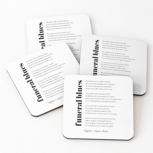 Item preview, Funeral Blues by WH Auden designed and sold by TypographyTales.