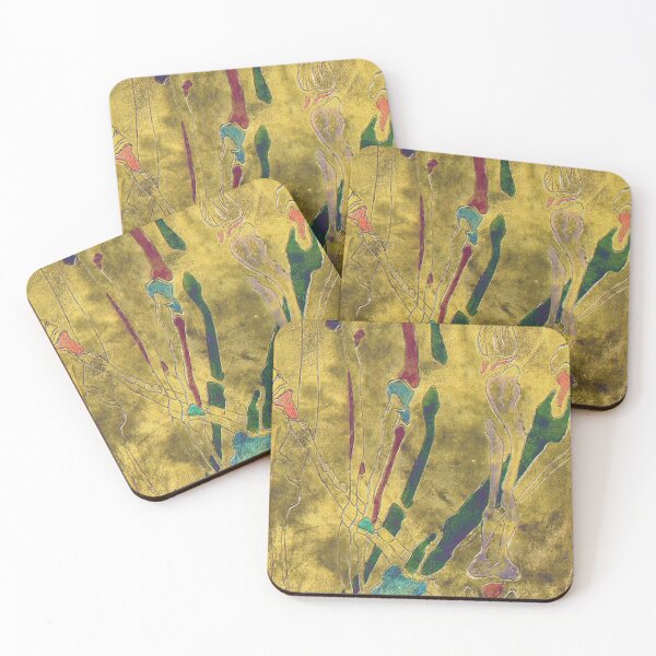 Item preview, Golden Bones: Walking Bones designed and sold by PTartist: Mixed Media Art from Port Townsend.