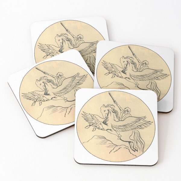 Item preview, Pegasus and Perseus - Vintage Retro Comic Illustration designed and sold by elevens.