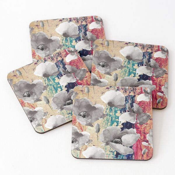 Item preview, abstract oriental poppy pattern designed and sold by whitedove457.