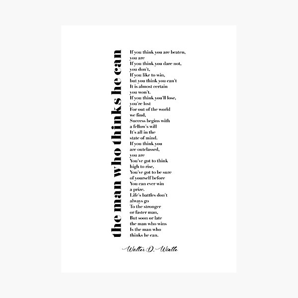 State of Mind Poem by Walter D Wintle Poster Print It's All in the State of  Mind Success Poem Print Antique Paper Poem UNFRAMED 