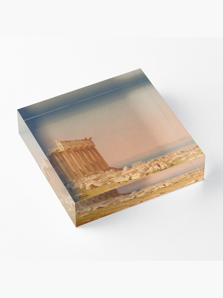 Alternate view of Ruins of the Parthenon Oil Painting by Sanford Robinson Gifford Acrylic Block