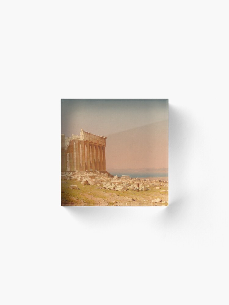Alternate view of Ruins of the Parthenon Oil Painting by Sanford Robinson Gifford Acrylic Block
