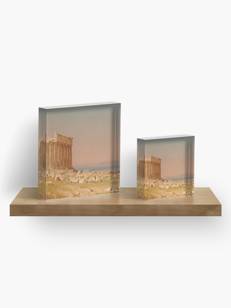 Alternate view of Ruins of the Parthenon Oil Painting by Sanford Robinson Gifford Acrylic Block