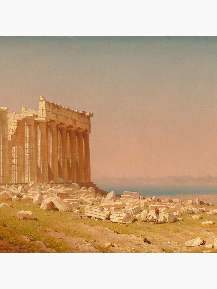 Ruins of the Parthenon Oil Painting by Sanford Robinson Gifford by podartist