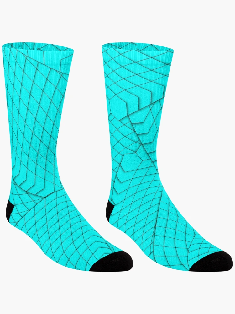 Thumbnail 3 of 5, Socks, Abstract 3d graphic pattern designed and sold by flashcompact.