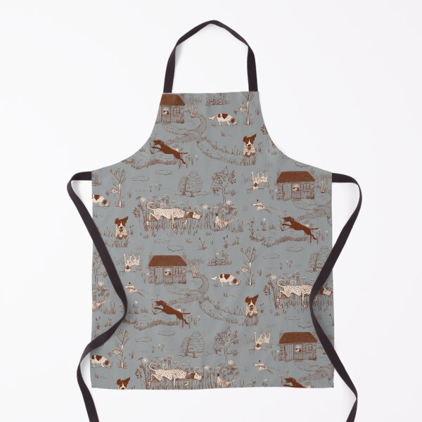 Item preview, Bird Dog Toile on Slate designed and sold by Christine Philbrick.