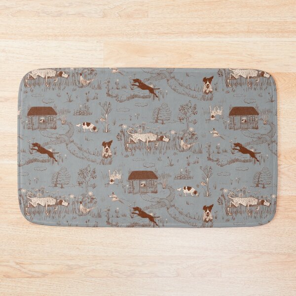 Item preview, Bird Dog Toile on Slate designed and sold by Christine Philbrick.