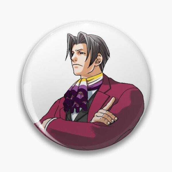 Item preview, Miles Edgeworth Nonbinary Pride designed and sold by pissedonthemoon.