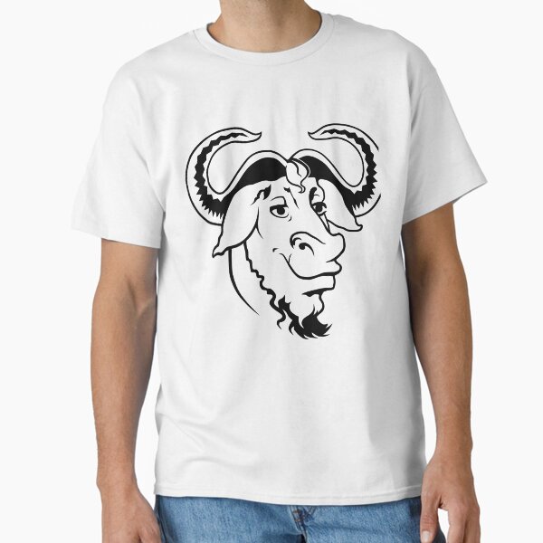Vista previa del artículo con la obra « Cabeza GNU», diseñado y vendido por freeswlove.