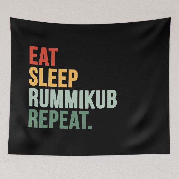 Item preview, Eat Sleep Rummikub Repeat designed and sold by Eatmyshirtz.