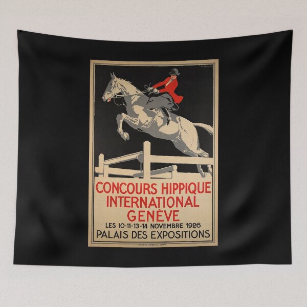 Item preview, retro concours hippique international vintage reclame designed and sold by CorasPosters.