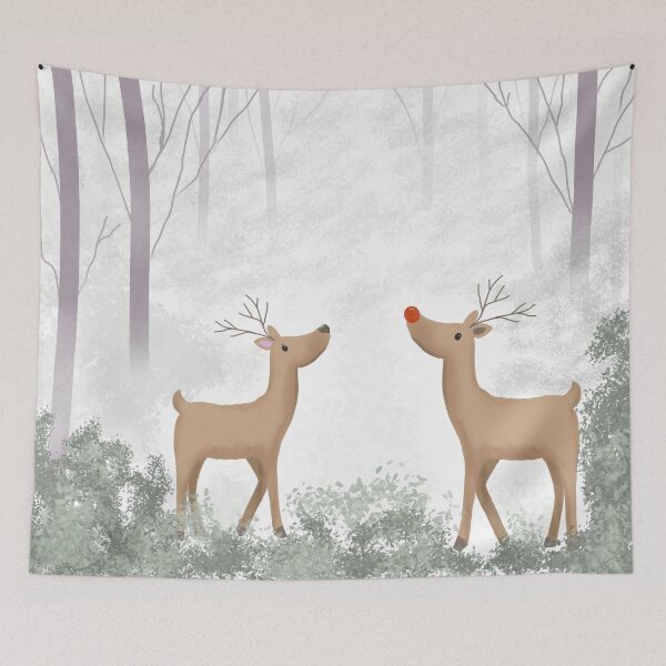 Item preview, The reindeer meeting place designed and sold by Diane Hunter Art.