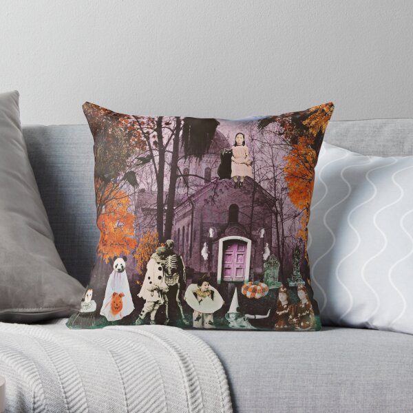 Spooksville Throw Pillow