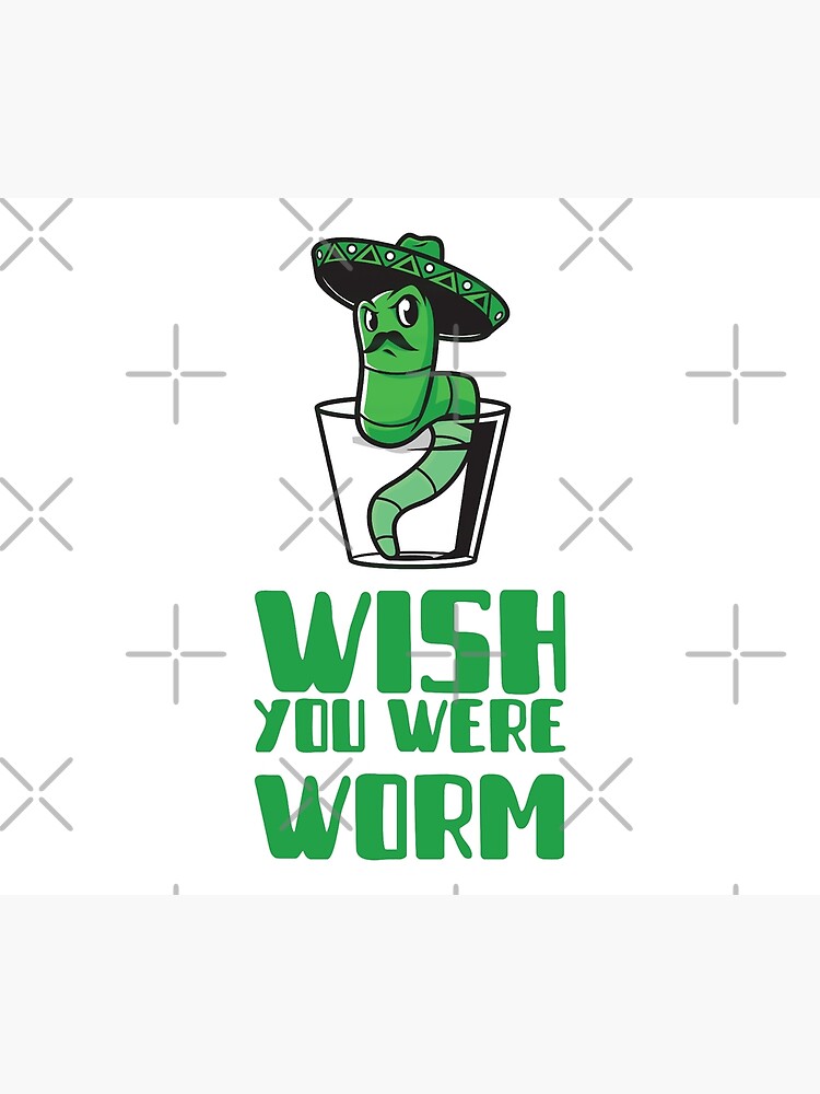 Mexican Tequila Worm with Sombrero Premium Matte Vertical Poster sold ...