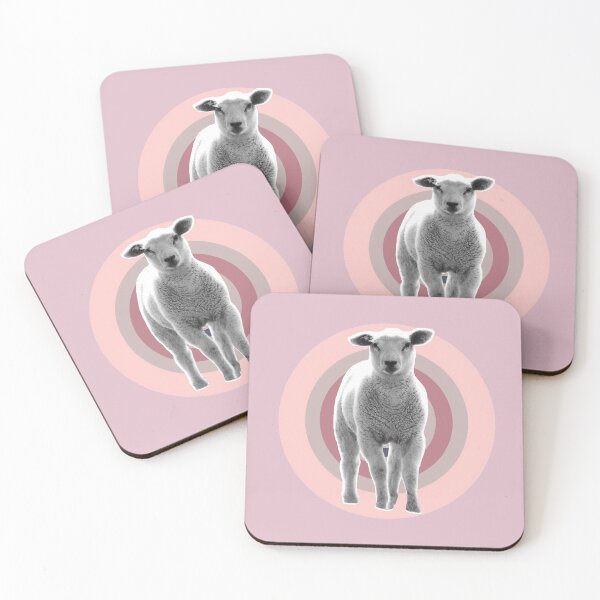Item preview, Totally adorable! Support local farming with this cute baby sheep on rose pink designed and sold by Caroline Laursen.