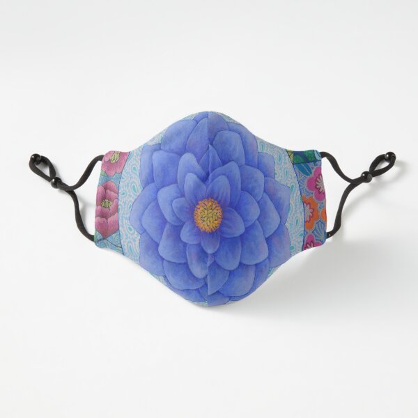 Blue Flower Mandala  Ajustada - 3 capas
