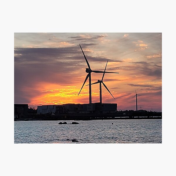 Item preview, Sunset on the jeju  island sea in Korea designed and sold by human8891.